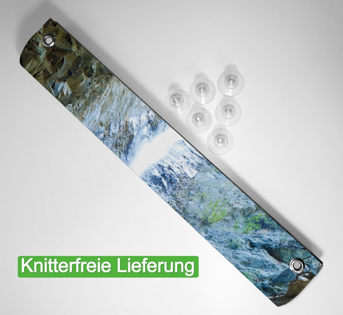 Wallario Sonnenschutz Wasserfall bei Sonneneinfall, blickdicht, mit Saugnäpfen, wiederablösbar und wiederverwendbar