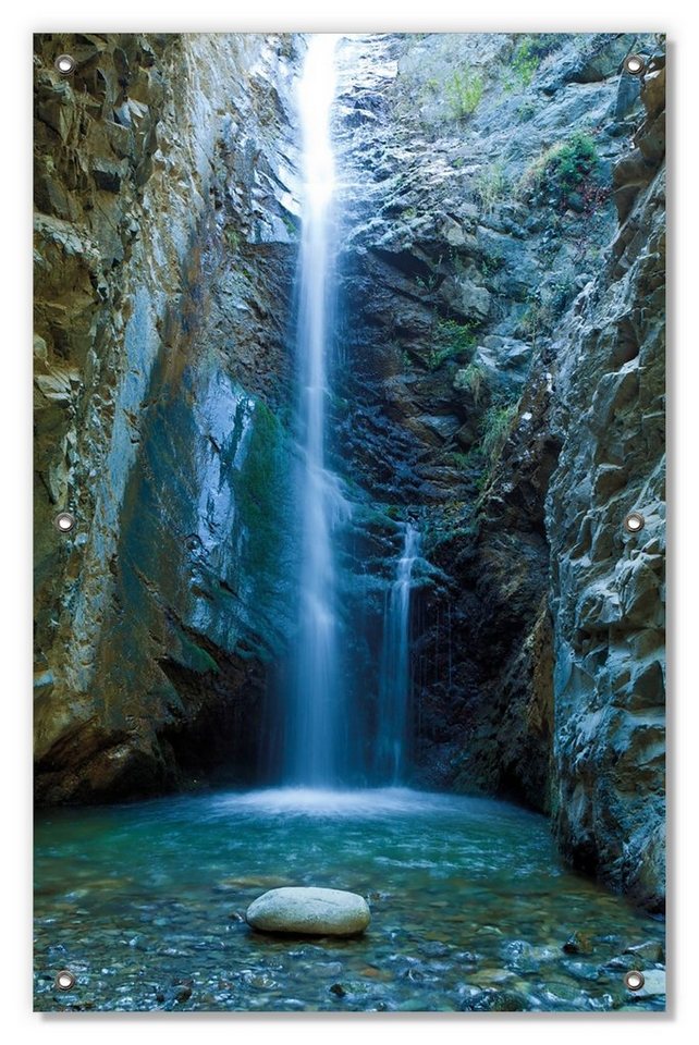 Wallario Sonnenschutz Wasserfall bei Sonneneinfall, blickdicht, mit Saugnäpfen, wiederablösbar und wiederverwendbar Bild 4