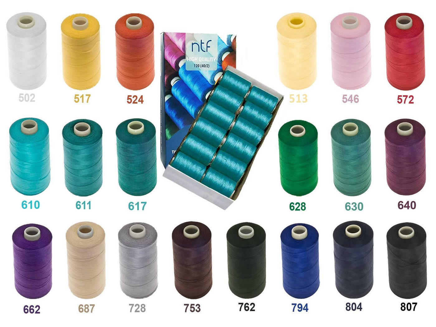 maDDma 1 Spule Nähgarn Polyester 40/2 120er 1000m Nähgarn, 1000 m, A550 rosa Bild 3