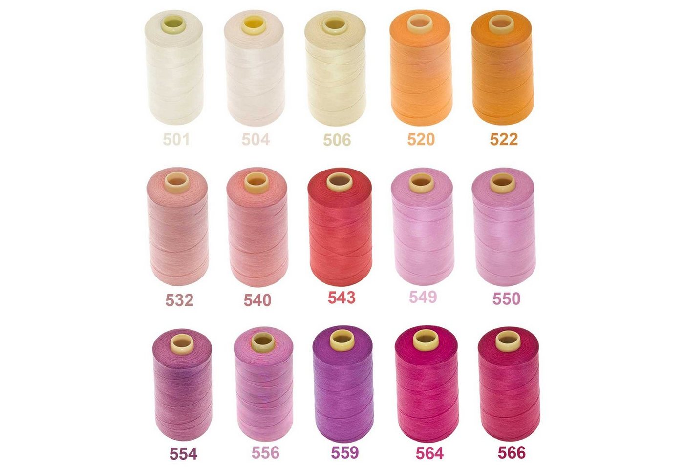 maDDma 1 Spule Nähgarn Polyester 40/2 120er 1000m Nähgarn, 1000 m, A550 rosa Bild 4