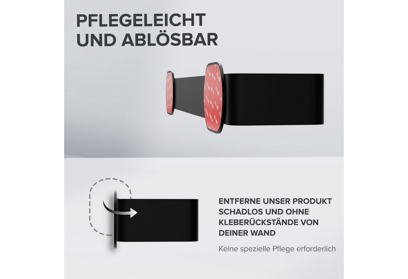 ovimar Handtuchhalter Andoya, aus Edelstahl in Schwarz zur Zum Kleben Bild 5