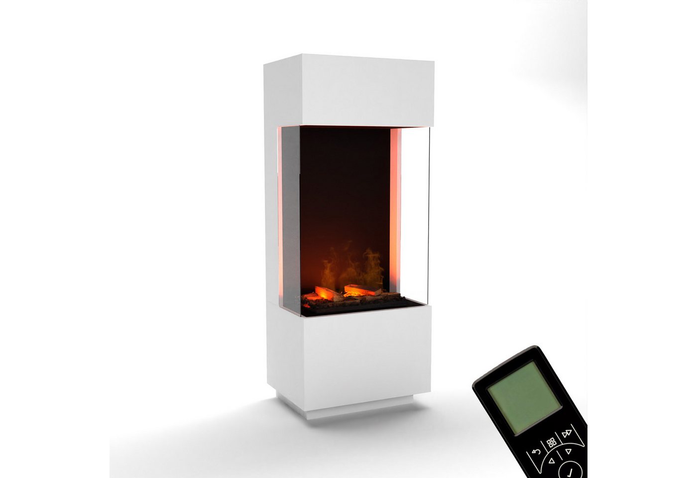 GLOW FIRE Elektrokamin OGF 1 Wasserdampf Kamin, Standkamin, Elektrischer Kamin, Wasserdampfkamin mit 3D Feuer und Knisterfunktion Bild 2