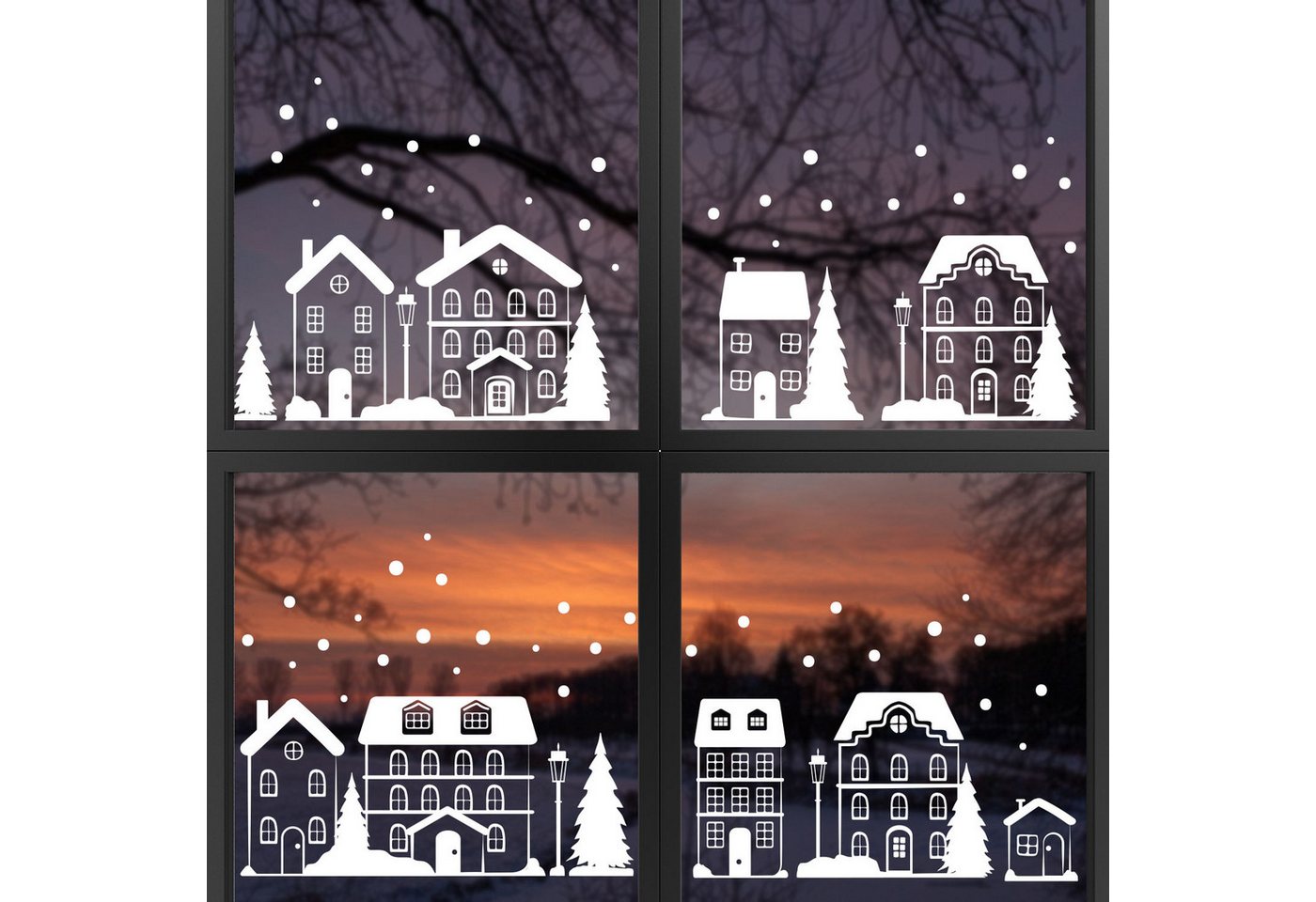 younikat Fensterdekoration younikat Fenster Bilder Winter