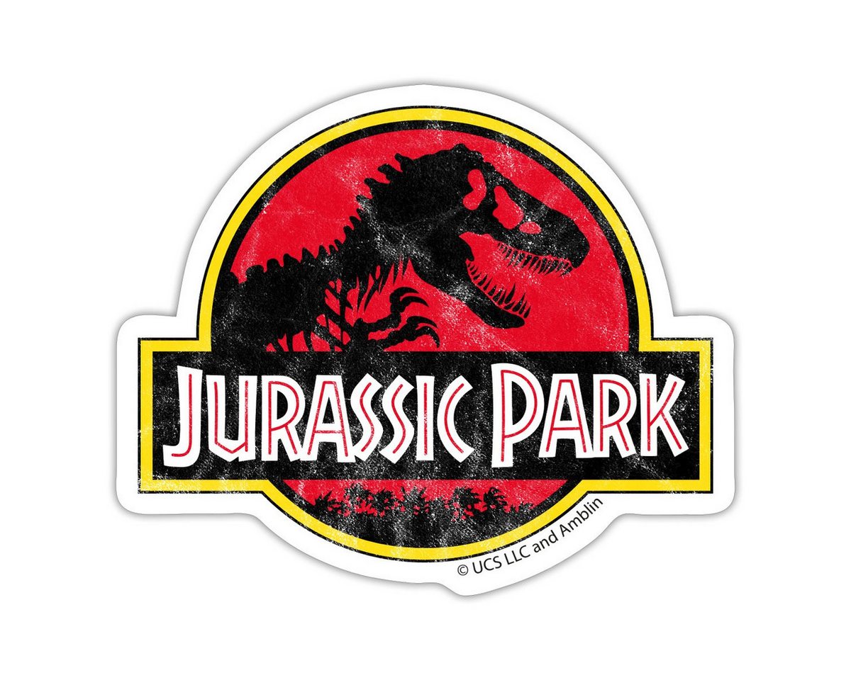 Spreadshirt Aufkleber Jurassic Park Klassisches Logo Sticker Aufkleber