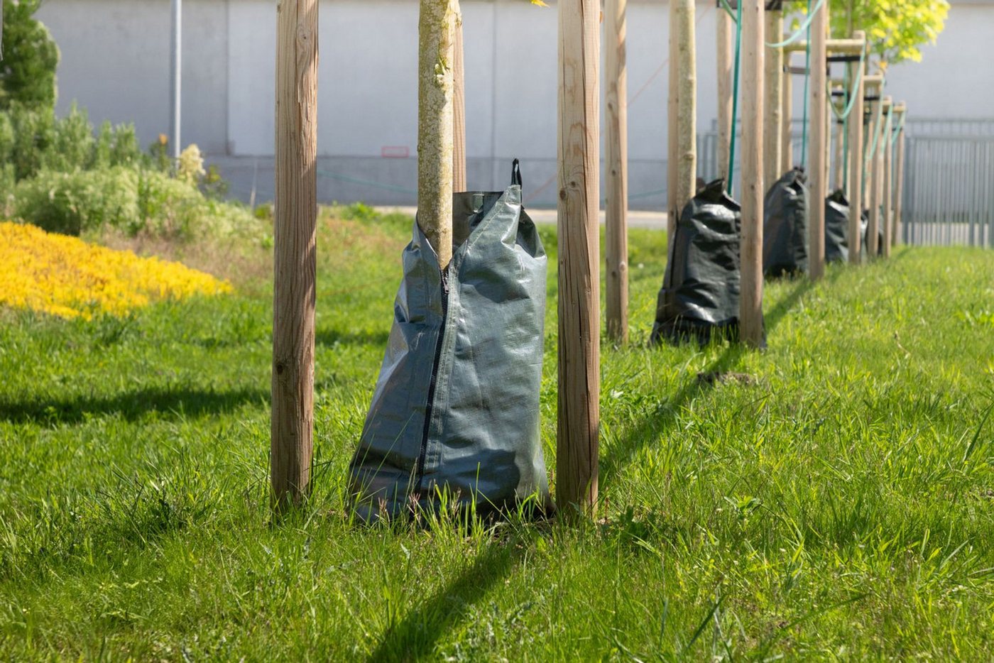 BURI Bewässerungssystem 5x Baum-Bewässerungssack mit Reißverschluss Baumbewässerung Wassersack Bild 4
