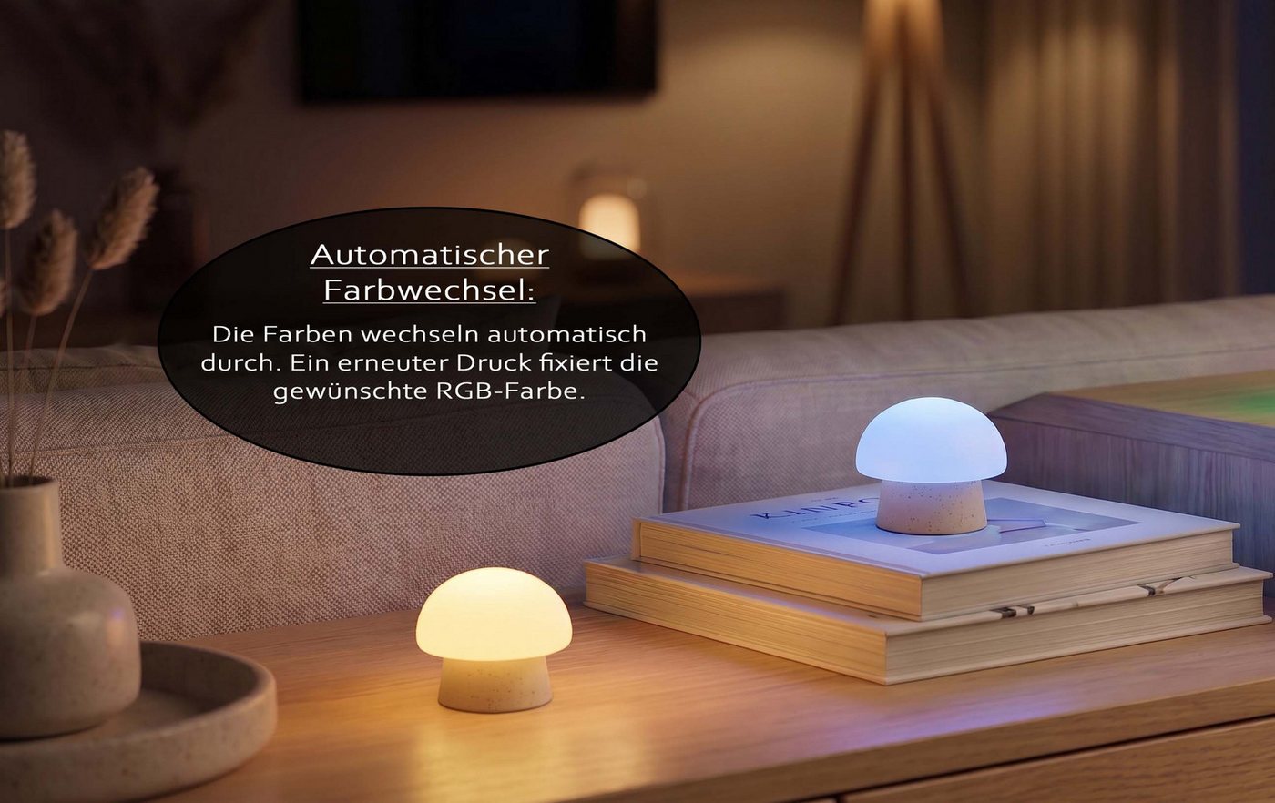 Northpoint LED Dekolicht Mushroom Lounge Lights LED-Pilzleuchten USB-C IP44 Bild 3