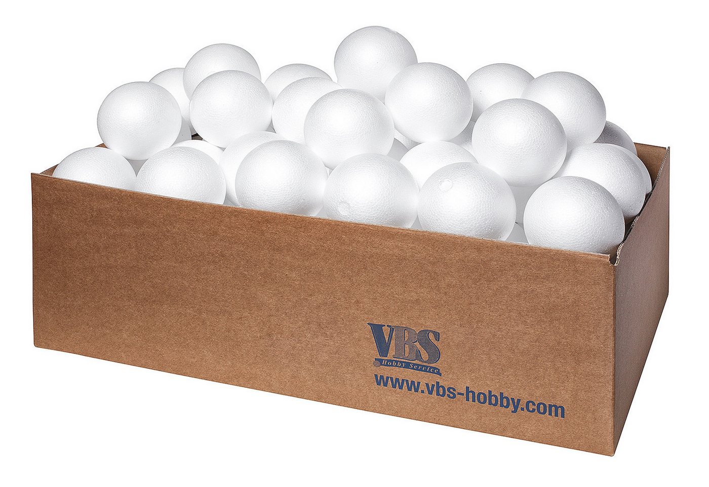VBS XXL Styropor-Figur Kugel, Ø 4 cm, 100 Stück