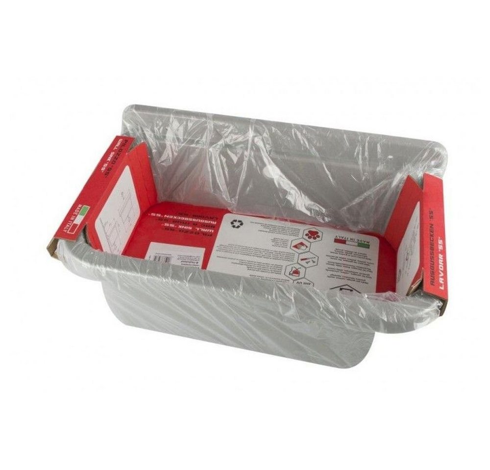 Hydroland Waschbecken GRAU 55, Kunststoff Spülbecken Waschtrog Becken mit Ablaufgarnitur 55x34x21cm Bild 2