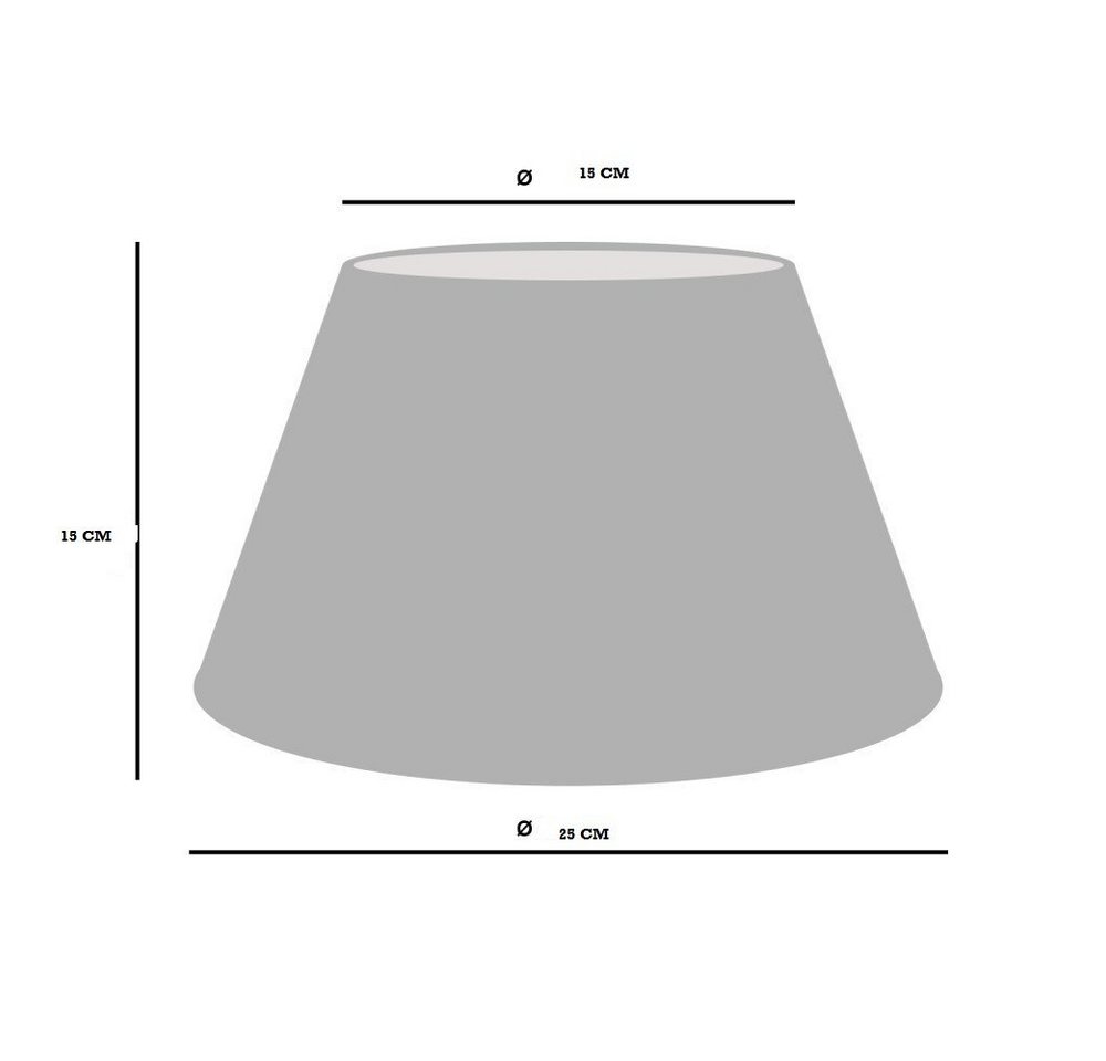 AMBIENTE-LEBENSART.DE Lampenschirm Designer-Lampenschirm-weiss-rund-konische Form Ø 25cm