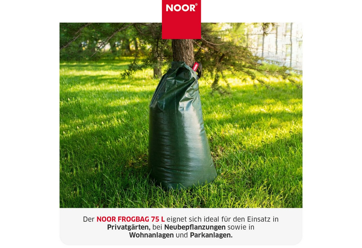 NOOR Bewässerungssystem FROGBAG 75 Liter - erweiterbare Baumbewässerung, (5-tlg), Bewässerungssack für eine nachhaltige und effiziente Bewässerung Bild 2
