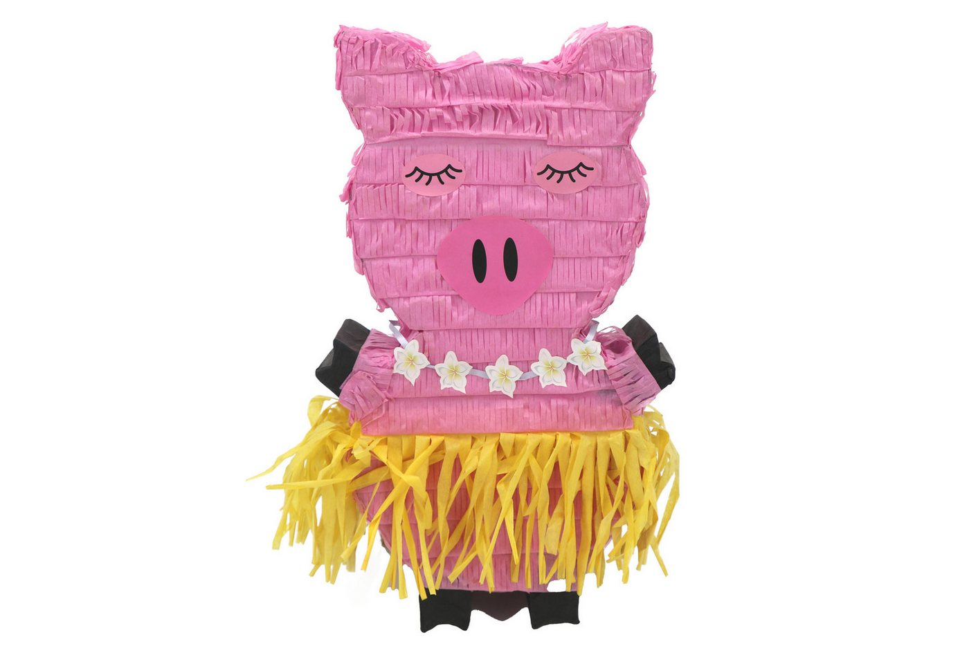 Funny Fashion Pinata Pinata 'Rosa Schweinchen mit Bastrock', 26x7,5x43 Bild 3
