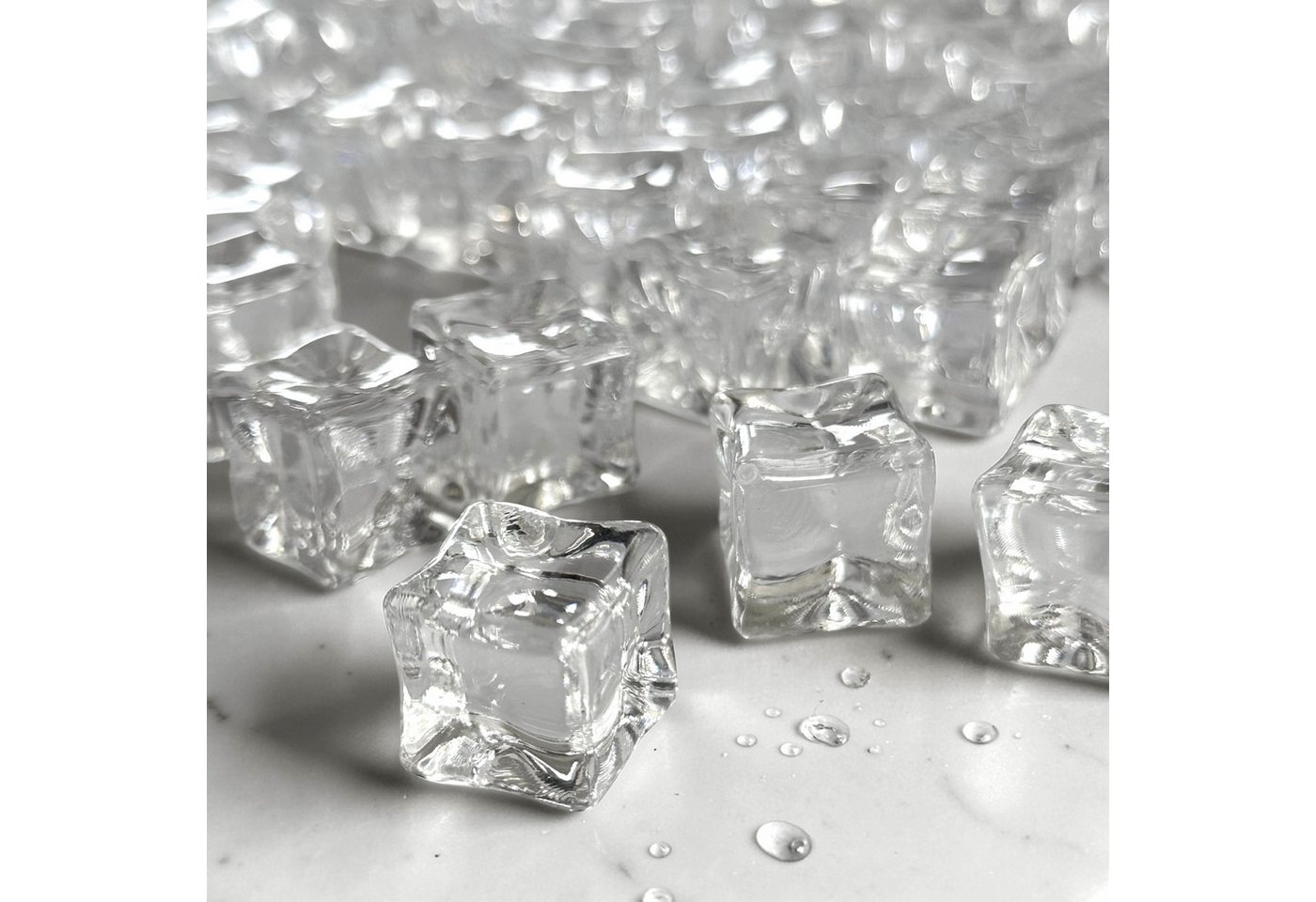naninoa GmbH Streudeko Deko-Eiswürfel aus Kunststoff 18mm 20 Stück, Bar Deko, Tischdeko