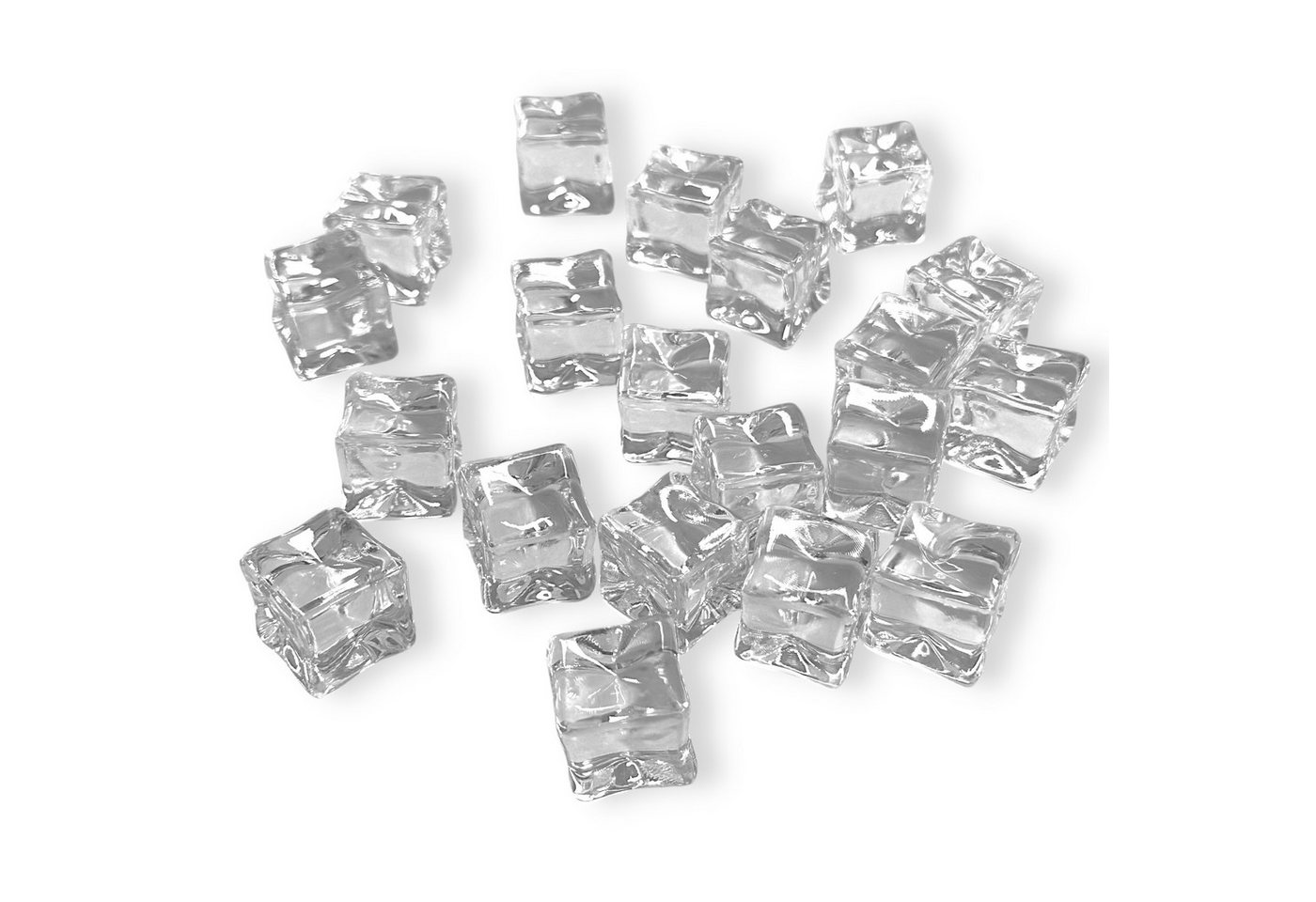 naninoa GmbH Streudeko Deko-Eiswürfel aus Kunststoff 18mm 20 Stück, Bar Deko, Tischdeko Bild 2