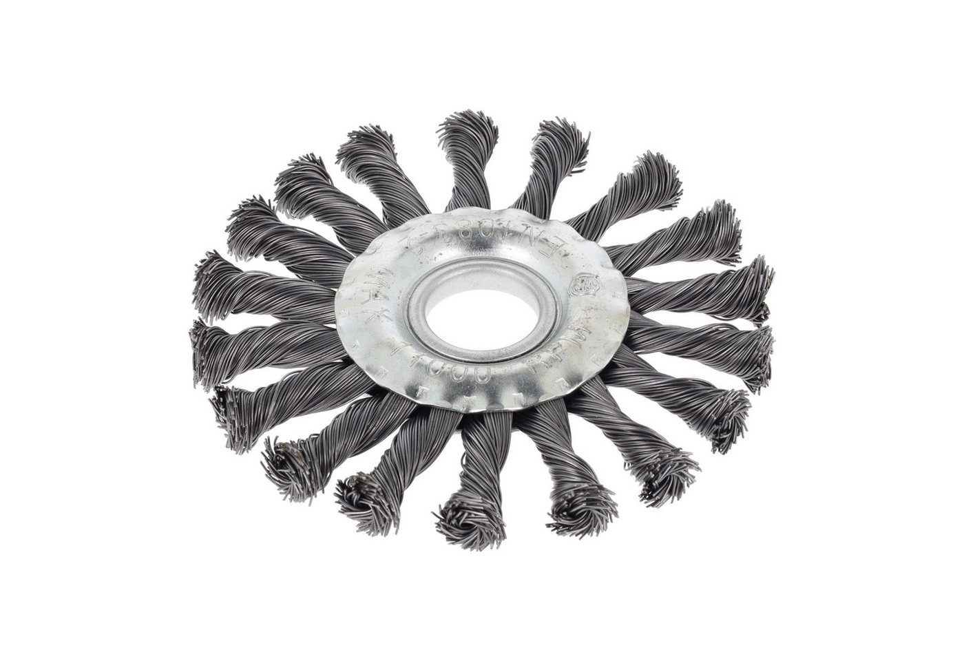 Grizzly Scheibenbürste Drahtbürste für Winkelschleifer, Bürstenaufsatz mit Ø 115 mm, ø 75 mm, 2-St., Gezopfte Scheibenbürste für kraftvolles Bearbeiten von Holz&Metall