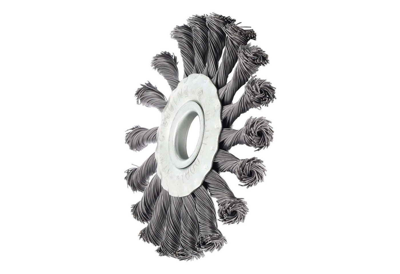 Grizzly Scheibenbürste Drahtbürste für Winkelschleifer, Bürstenaufsatz mit Ø 115 mm, ø 75 mm, 2-St., Gezopfte Scheibenbürste für kraftvolles Bearbeiten von Holz&Metall Bild 5