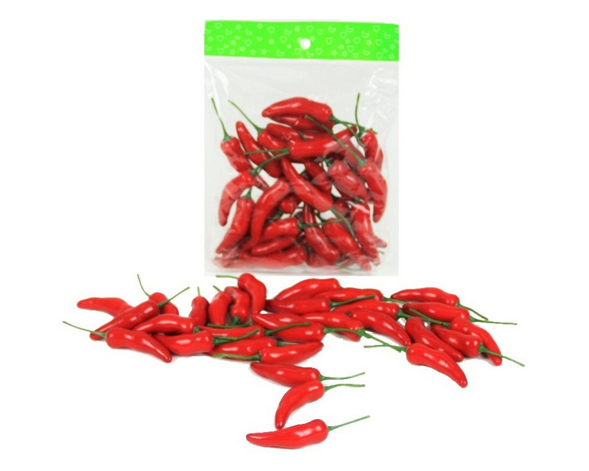 Kunstpflanze Künstliche CHILISCHOTEN 6cm. 30 Stück. Chili ROT., Floratexx GmbH