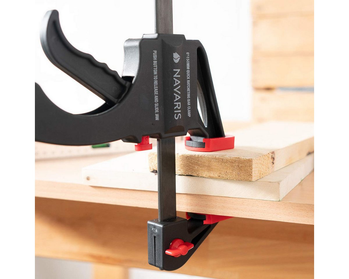 Navaris Zwinge Navaris 4er Einhandzwingen Set, 10-15 cm, 20-60 kg Bild 2