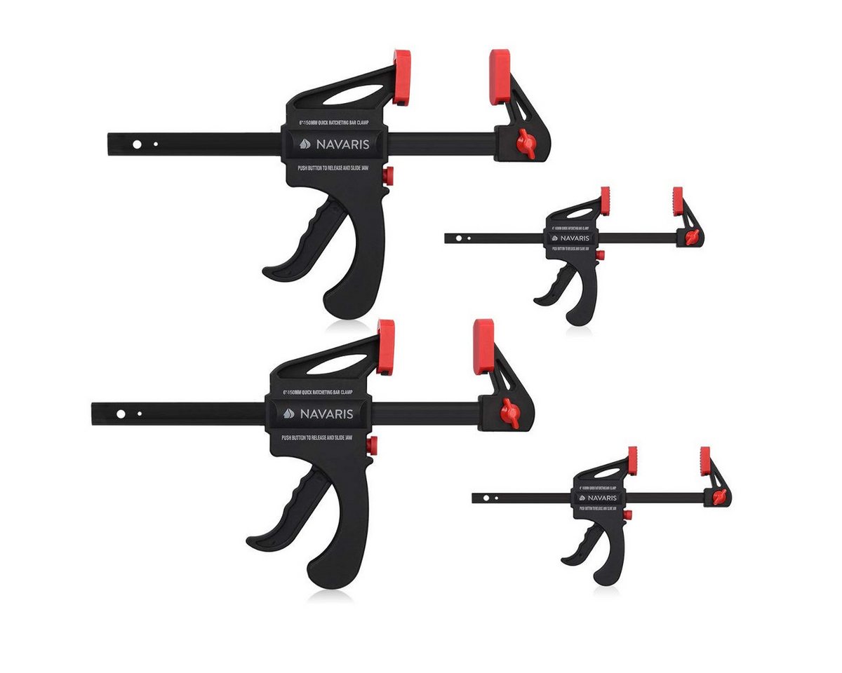 Navaris Zwinge Navaris 4er Einhandzwingen Set, 10-15 cm, 20-60 kg Bild 4