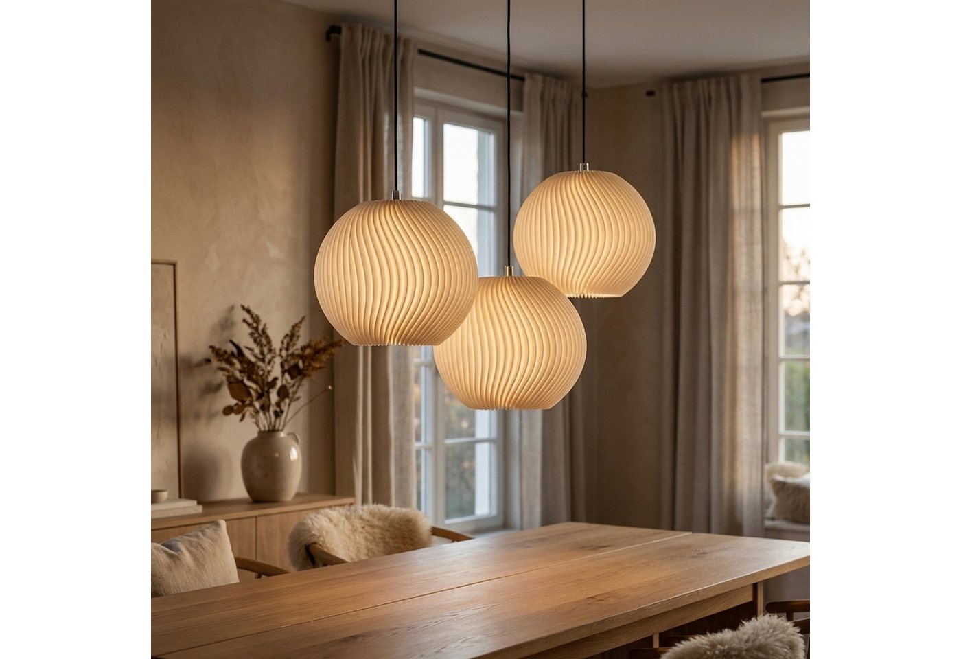 Roomberry Lampenschirm Onda Lampenschirm — Pendelleuchte Kugel, Designer Lampenschirm Bild 3