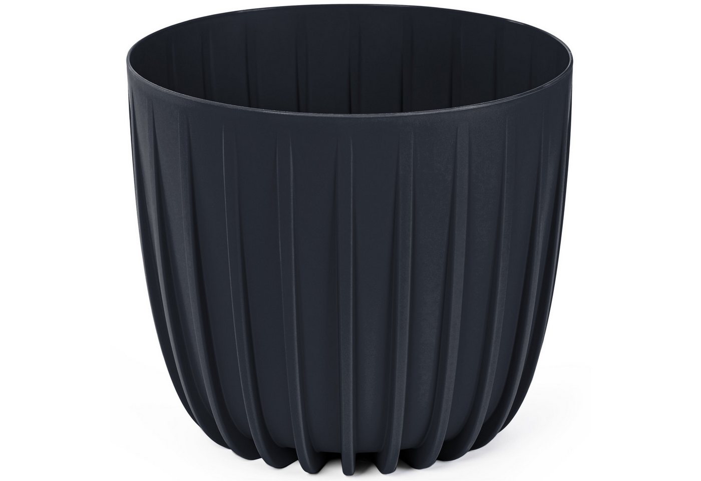 KONZEPT Blumentopf Ø 24 cm, 7 L, Rillenstruktur, für Zimmerpflanzen, Balkon & Terrasse, Rillenstruktur, Matte Oberfläche, Volumen: 7 L Bild 4