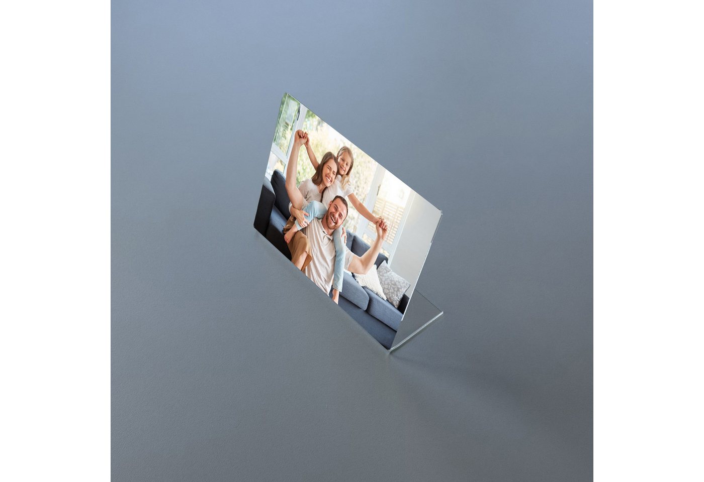 queence Bilderrahmen Transparenter Acryl-Bilder -und Fotorahmen zum Aufstellen, für 1 Bilder (1 St), Setzen Sie Erinnerungen, Fotos oder Urkunden stilvoll in Szene