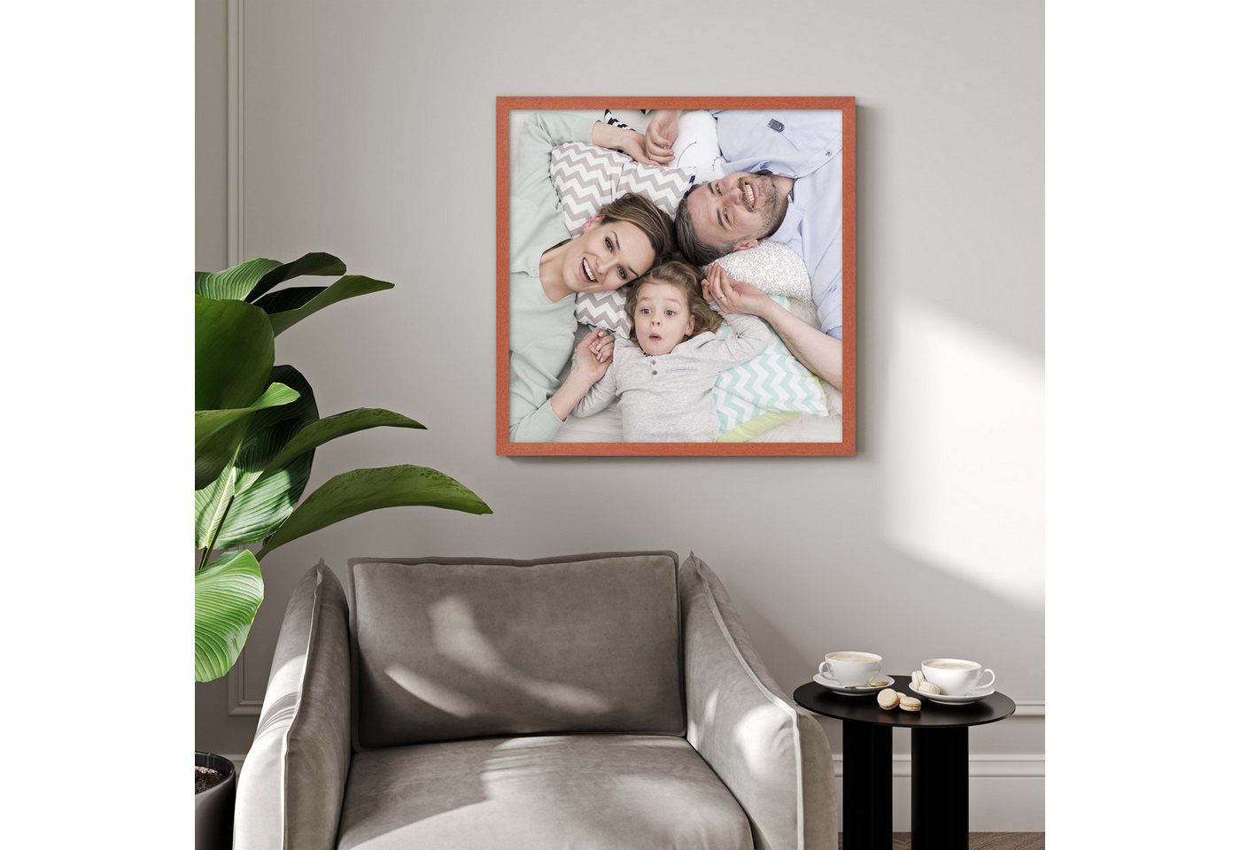 WANDStyle Bilderrahmen H950, Kirschbaum Bilderrahmen 50x50, Moderner Fotorahmen Kirschbaum 50x50 Bild 2