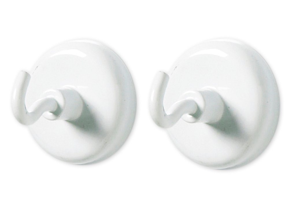 TimeTEX Magnet Magnet-Haken-Set, 32 mm ø, weiß, 5-tlg. (5-St)