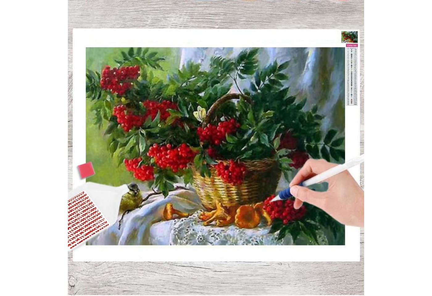 GOLDEN Kreativset GOLDEN Diamond Painting zubehör bilder Weihnachten(Blumenkorb) Bild 2
