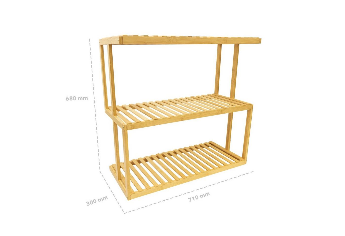 Floordirekt Regal Bambusregal Kano, Blumenregal, 100% Bambus Bild 4