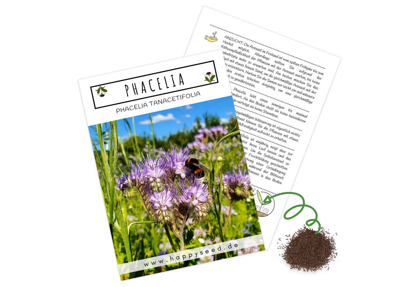 HappySeed Blumensamen Phacelia Samen Bienenfreund - Phacelia tanacetifolia, Blumen Bild 5