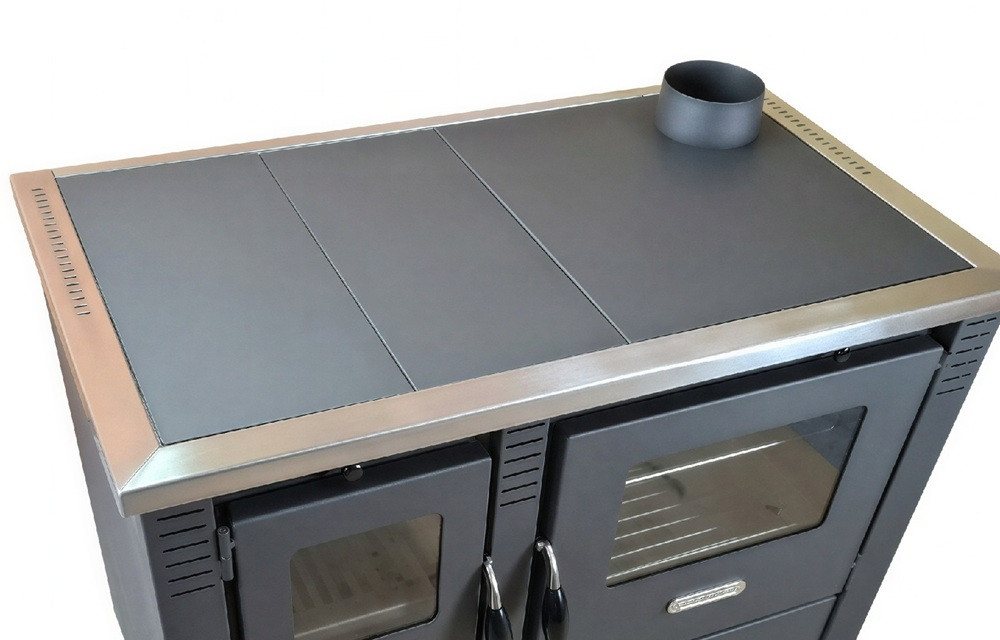 ProTermo Festbrennstoffherd PANONIA Kacheln schwarz, rechte Version, 8,5 kW