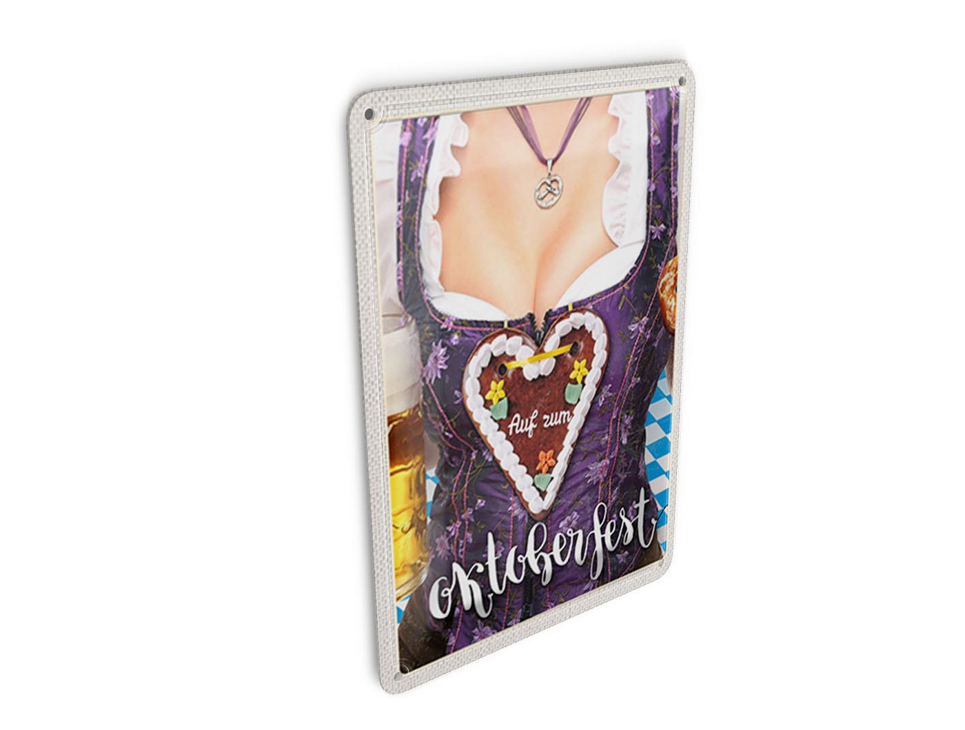 Femer GmbH Postkarte Reise 10x14 cm Oktoberfest München Dirndl Brezel, unfrankiert Bild 4