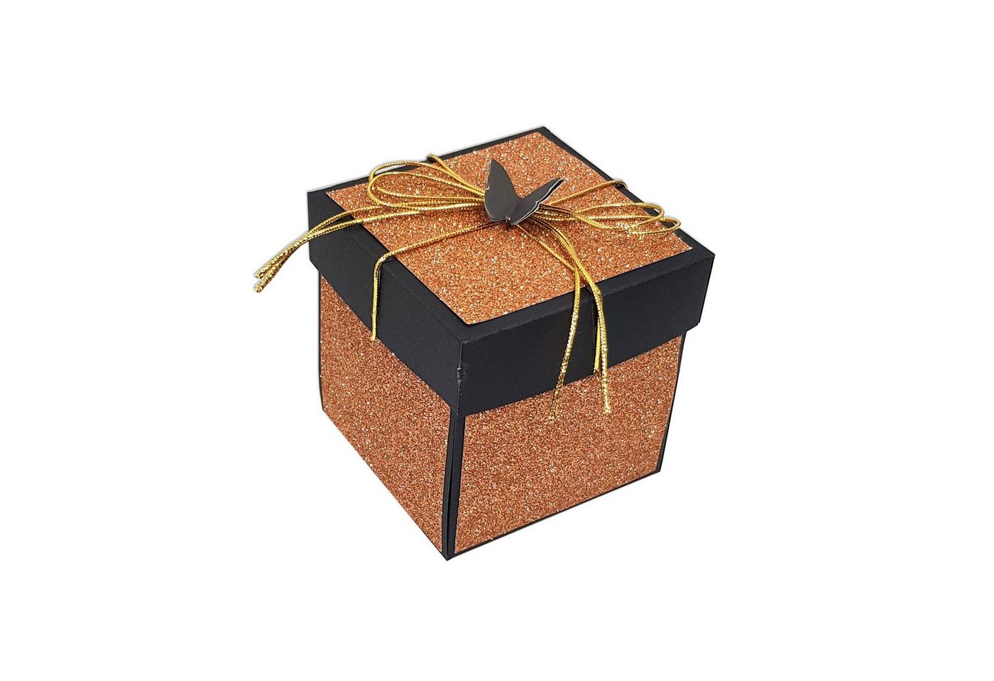 Frau WUNDERVoll Papierdekoration DIY Explosionsbox Happy Birthday Glitter/schwarz
