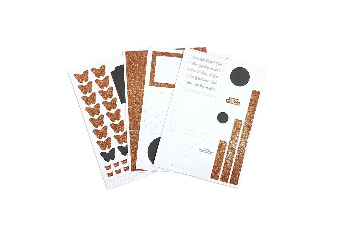 Frau WUNDERVoll Papierdekoration DIY Explosionsbox Happy Birthday Glitter/schwarz Bild 2