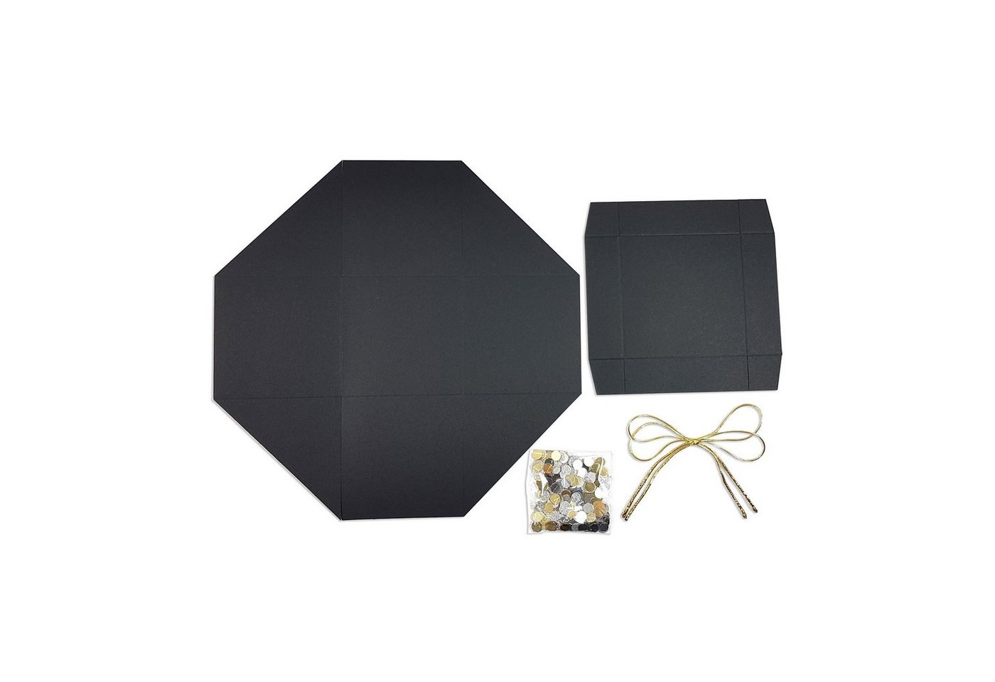 Frau WUNDERVoll Papierdekoration DIY Explosionsbox Happy Birthday Glitter/schwarz Bild 5