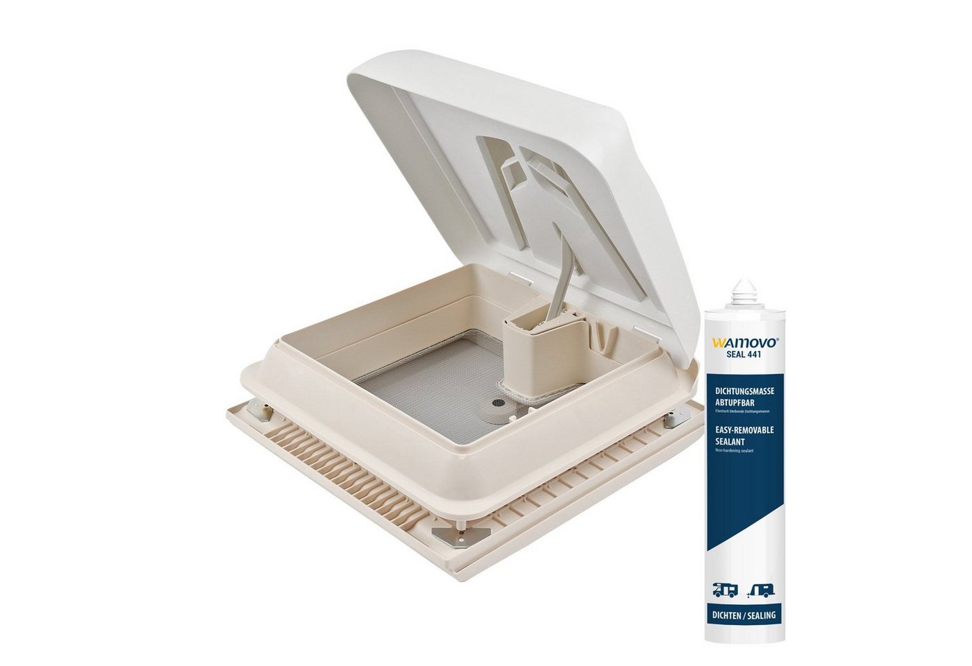 Fiamma Dachfenster Fiamma Vent 28 x 28 cm weiß Dachhaube Dachluke
