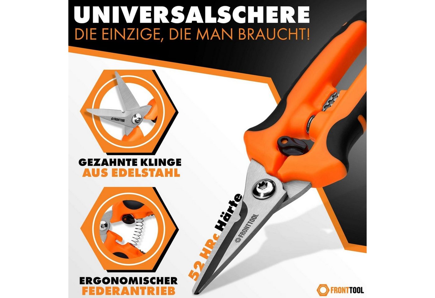 Fronttool Universalschere Universalschere Allzweckschere Multifunktionsschere Abisolier Funktion Bild 4