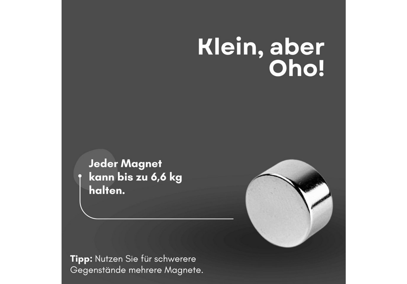 MaajeeKuto Magnet Neodym Magnet 15x8 mm N38 Scheibenmagnet 6,6kg Haftkraft Stark (5-St)