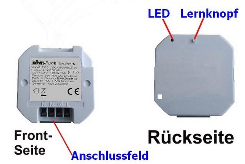 DIW-Funk Licht-Funksteuerung PW-551 EINBAUVERSION DES-2300+2x Timer-Funkwandsender DWS-10T, Funk, Timer Bild 2