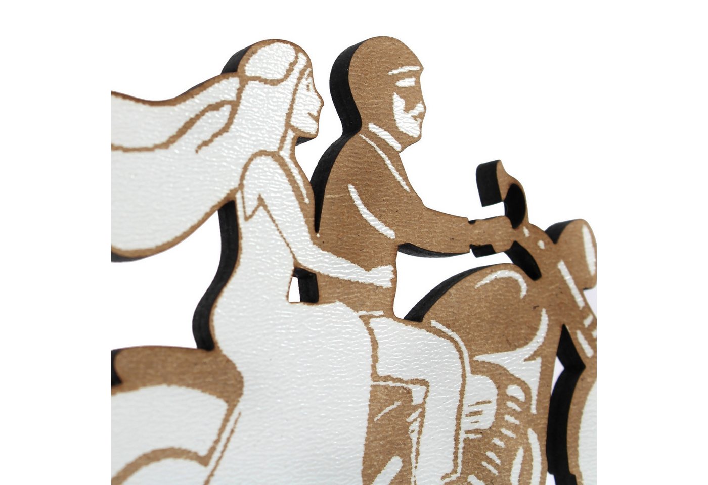 Dekolando Geschenkkarte Geschenk Geldgeschenk für Rocker Hochzeit HDF Holzschild mit 5 Geldsch Bild 3