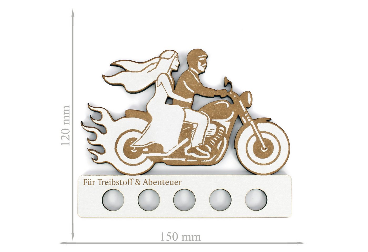 Dekolando Geschenkkarte Geschenk Geldgeschenk für Rocker Hochzeit HDF Holzschild mit 5 Geldsch Bild 4