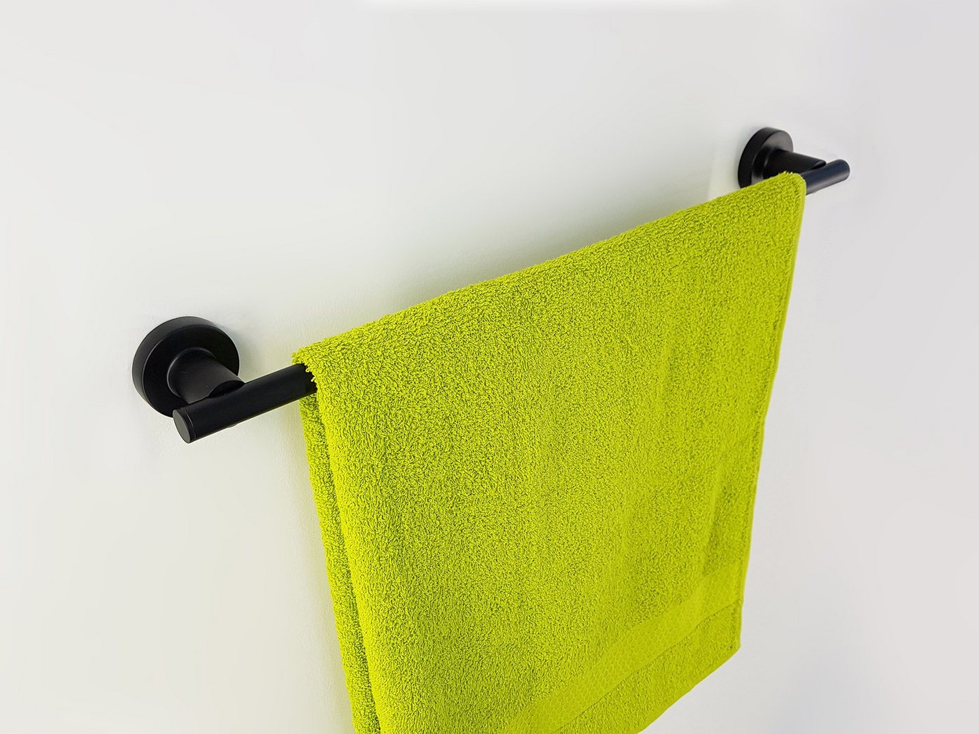 Aqua Bagno Handtuchhalter Aqua Bagno ZERO Handtuchhalter schwarz matt 50cm lang Bild 2