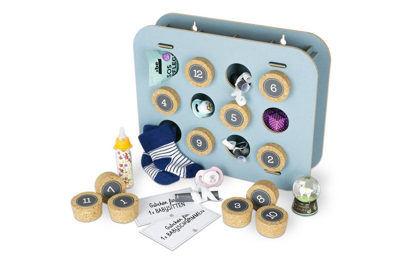 SURPRISA Kalender zum Selbstbasteln Geschenk-Kalender mit 12 Fächern zum Geburtstag, Geburt oder Hochzeit, Kreative Geschenkverpackung für individuelle Geschenke Bild 4