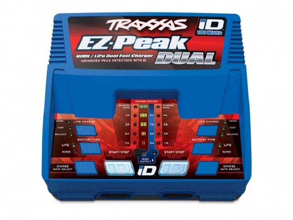 Traxxas Spielzeug-Auto Traxxas DUAL EZ-Peak Plus-Lader 2972G + 2x 3S Lipo 5000mAh 2872X, (3-tlg)