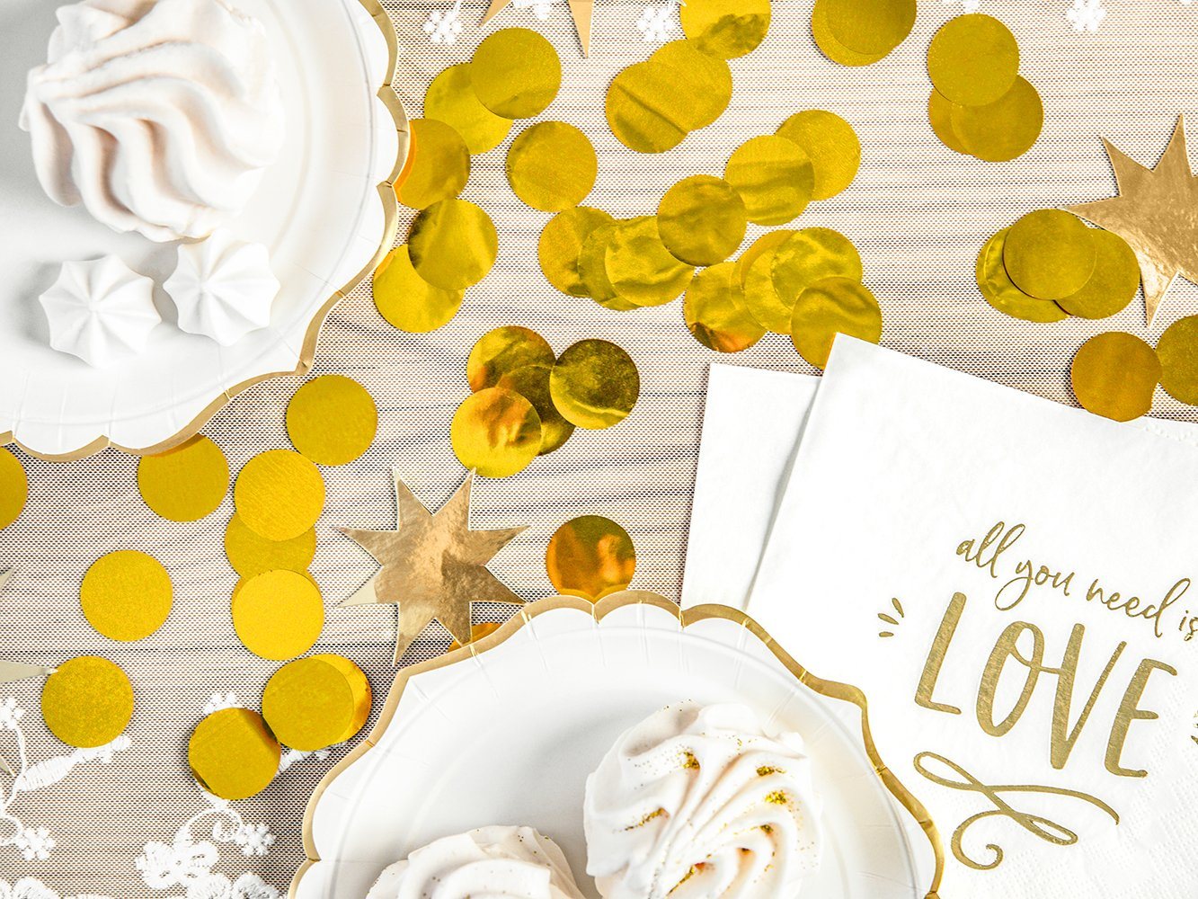 partydeco Streudeko, Konfetti Kreise 2,5cm 15g gold Bild 2