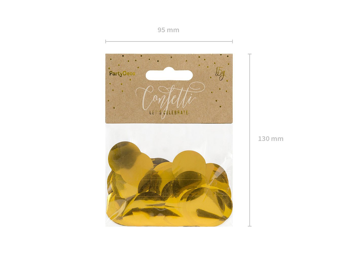 partydeco Streudeko, Konfetti Kreise 2,5cm 15g gold Bild 3