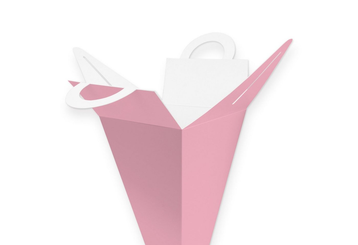 itenga Schultüte itenga Geschenktüte Schultüte mit Griff 14 cm Rosa Bild 2