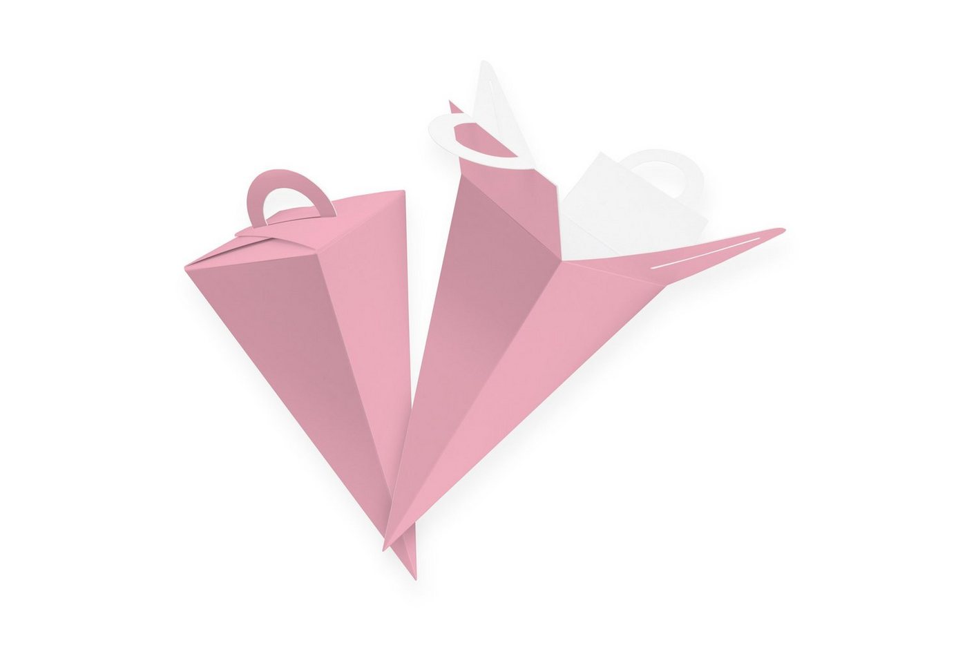 itenga Schultüte itenga Geschenktüte Schultüte mit Griff 14 cm Rosa Bild 3