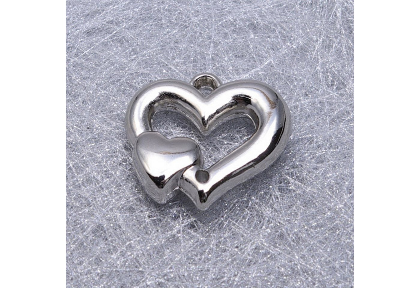 Deko AS Streudeko Mini-Herzen zum Streuen oder Auffädeln - silber - 2,5 cm - 12 Stück - Bild 2