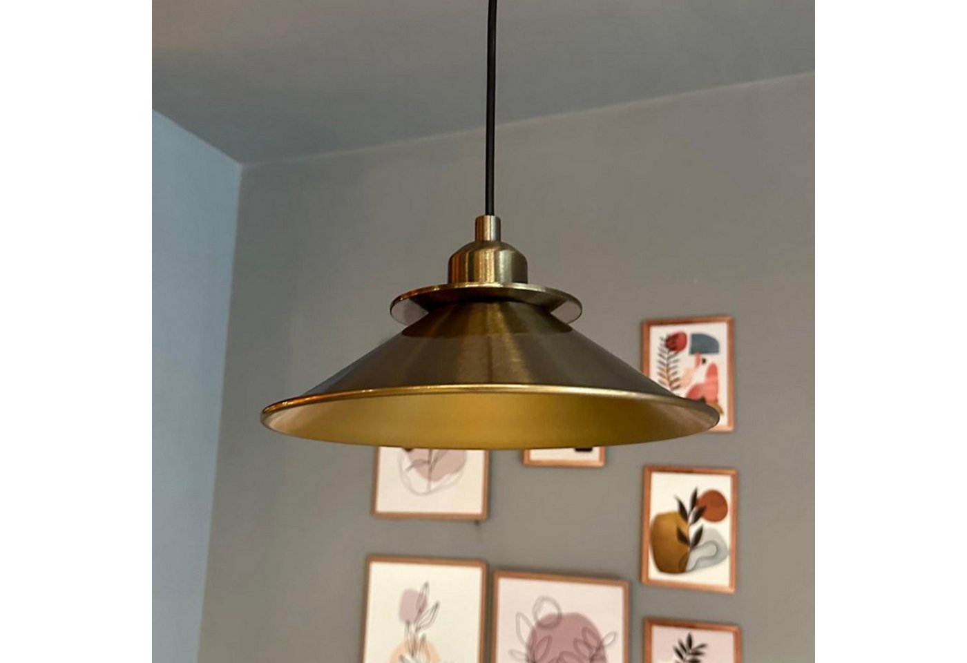 Bamyum Pendelleuchte Nantes Metall Ø24 cm, E27, Vintage Pendelleuchte, ohne Leuchtmittel Bild 5